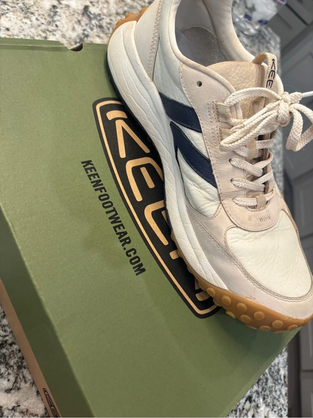 Keen men’s sneaker KS86 LEA birch/star white size 11